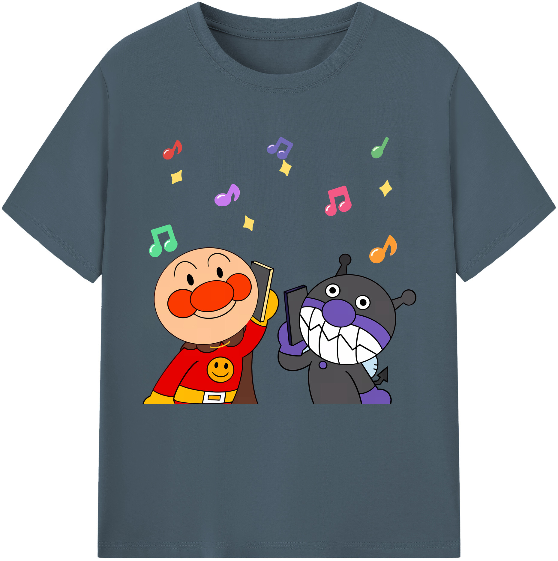 （画像用） アンパンマン Anpanman 綿100％半袖Tシャツ（フロントプリント）
